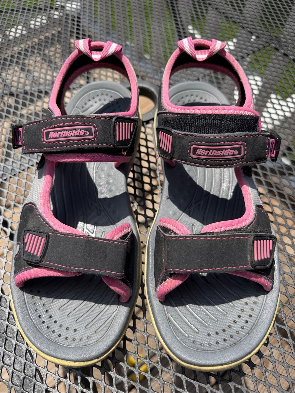 Northside Black and Pink Women’s Sport Sandals with Adjustable Straps